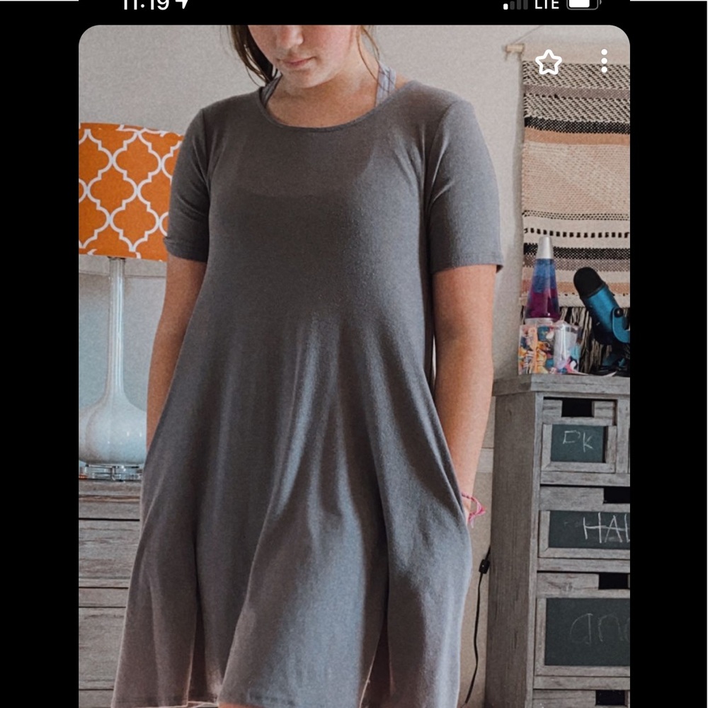Grey flow dress